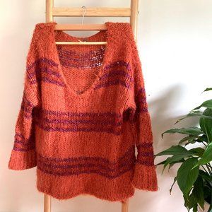 Free People Orange Knit Sweater